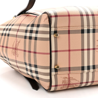 Burberry Haymarket Check Small Canterbury Tote Chocolate 9 of 11