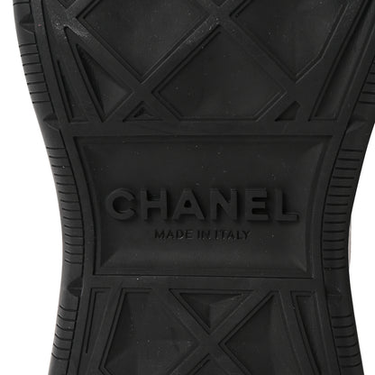 Chanel Suede Calfskin Nylon Grosgrain CC Sneakers 37 Dark Purple 8 of 11