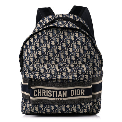 Christian Dior Oblique Diortravel Backpack Blue 1 of 11