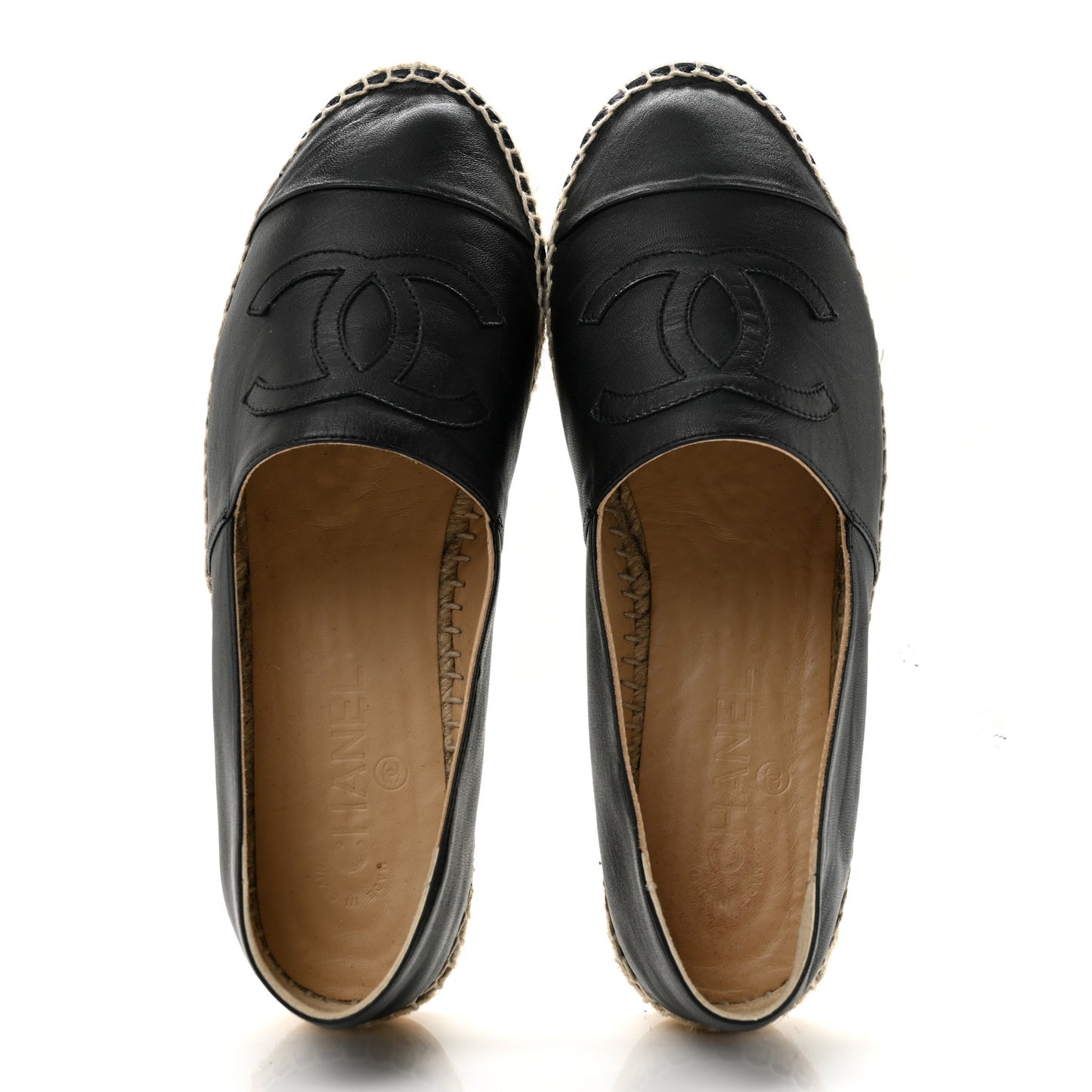 Lambskin CC Espadrilles 41 Black