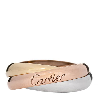 Cartier 18K Pink Yellow White Gold Classic Trinity Ring 47 4 1 of 4