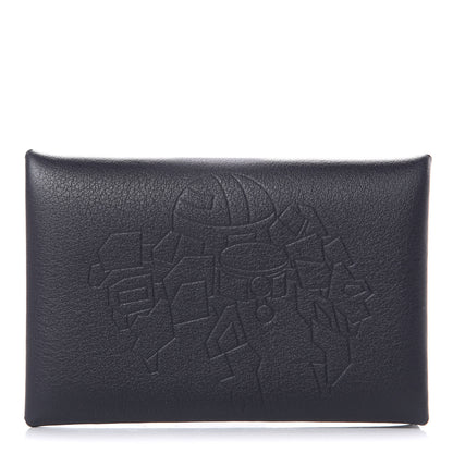 Hermes Evercolor Calvi Robot Card Case Bleu Indigo 1 of 8