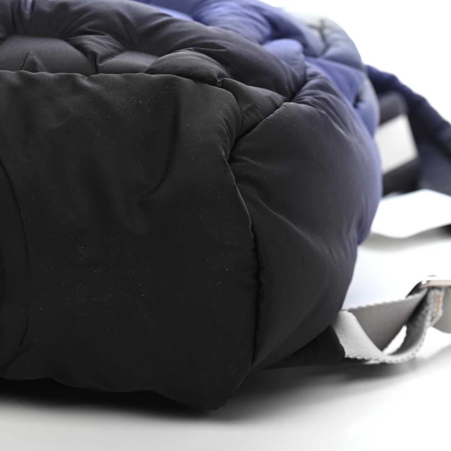 Nylon Embossed Small Doudoune Backpack Black Blue White