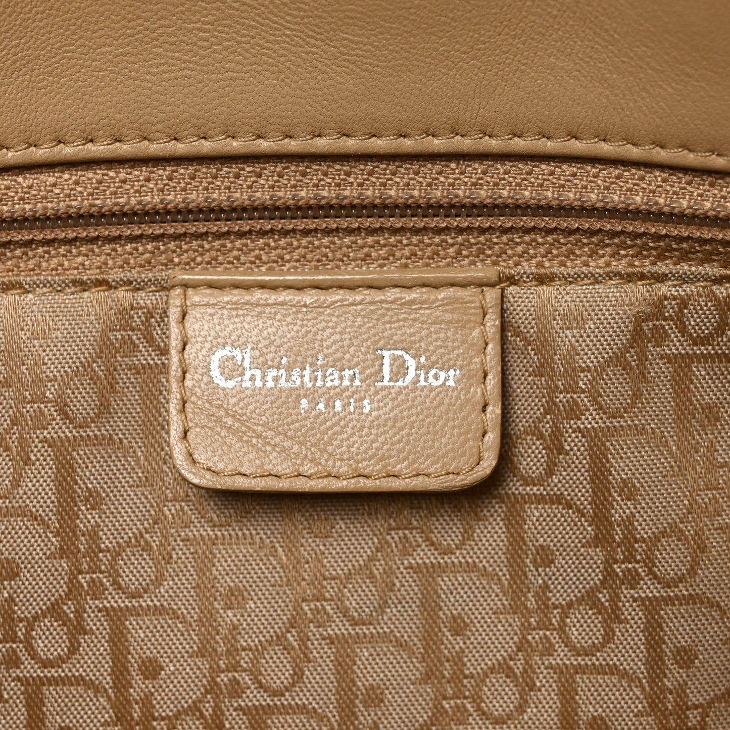 Lambskin Cannage Large Lady Dior Shopper Tote Beige