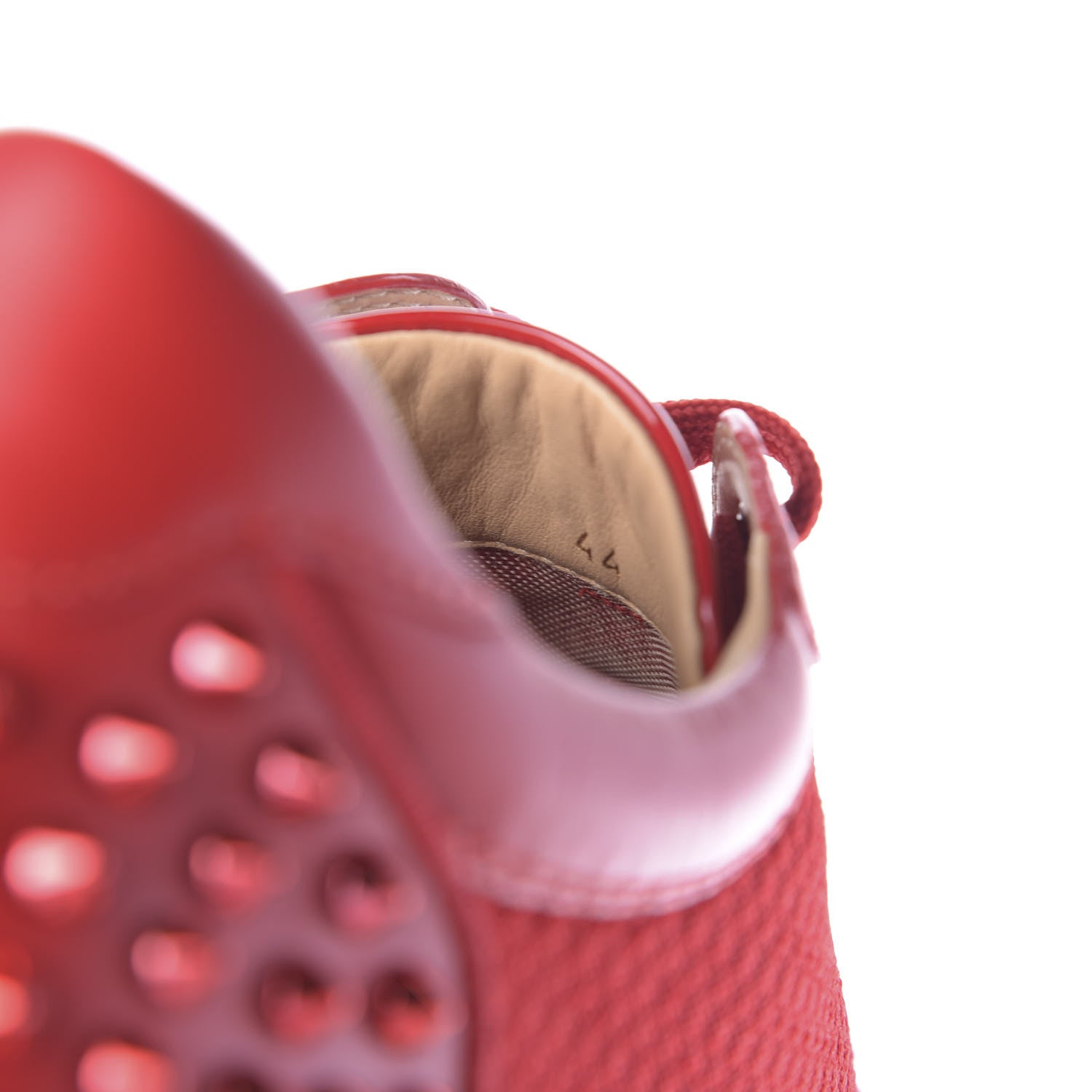 Christian Louboutin Calfskin Mesh Mens Seavaste 2 Flat Sneakers 44 Loubi Red 11 of 12