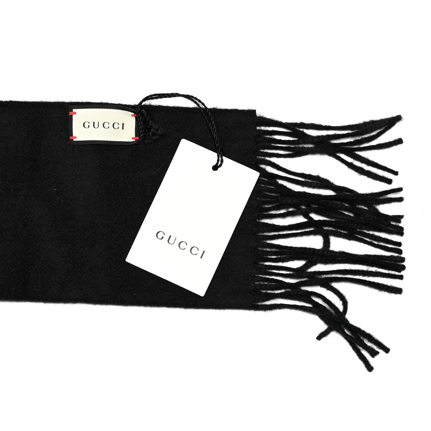 Gucci Wool Crystal Cat Scarf Black 3 of 5
