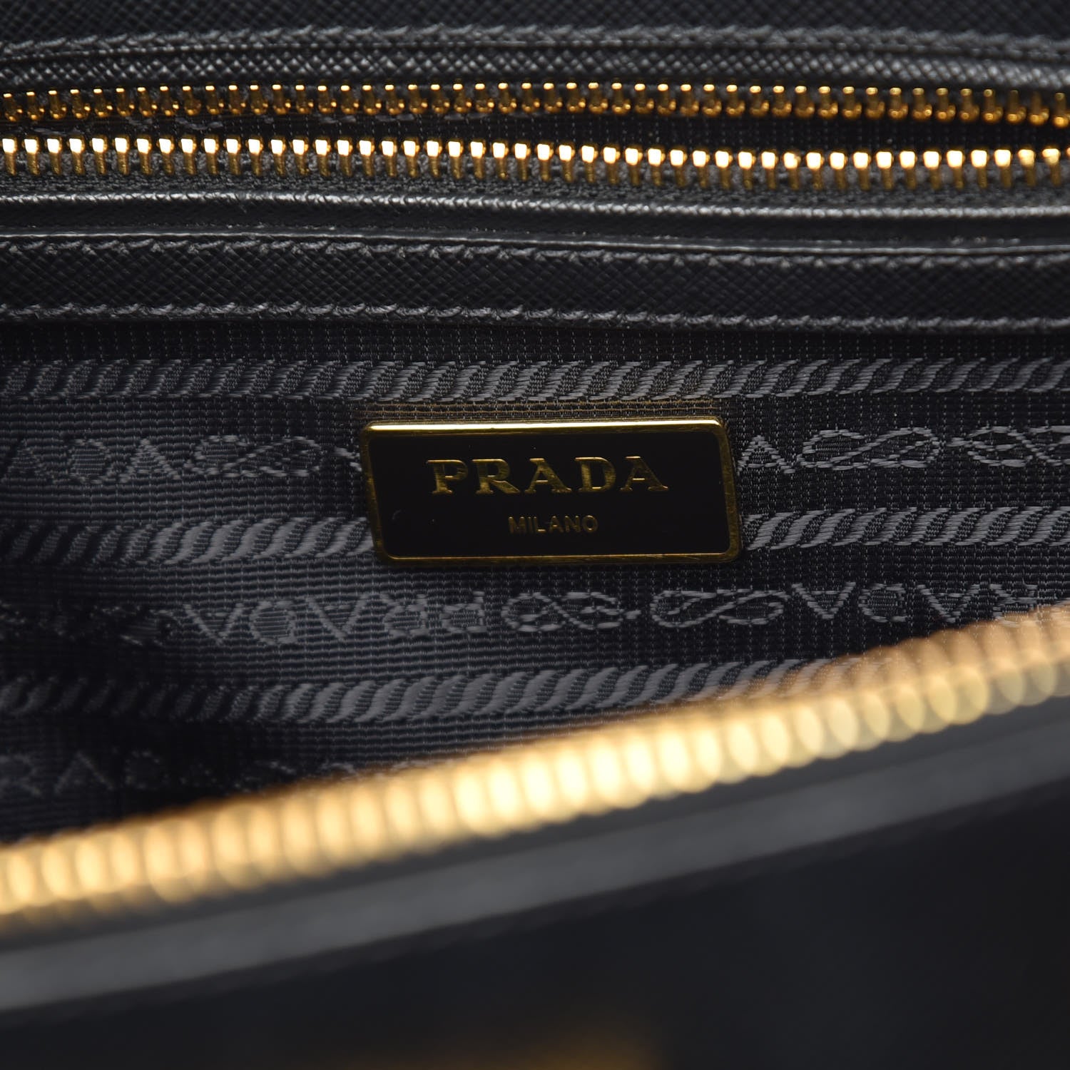 Prada Saffiano Small Galleria Double Zip Tote Black 6 of 16