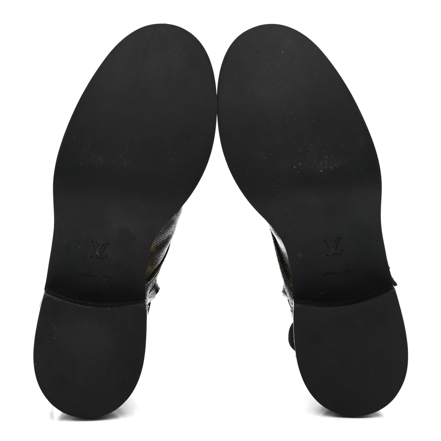 Louis Vuitton Calfskin Monogram Wonderland Flat Ranger Boots 39 Black 6 of 9