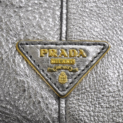 Prada Vitello Daino Tote Silver 11 of 12