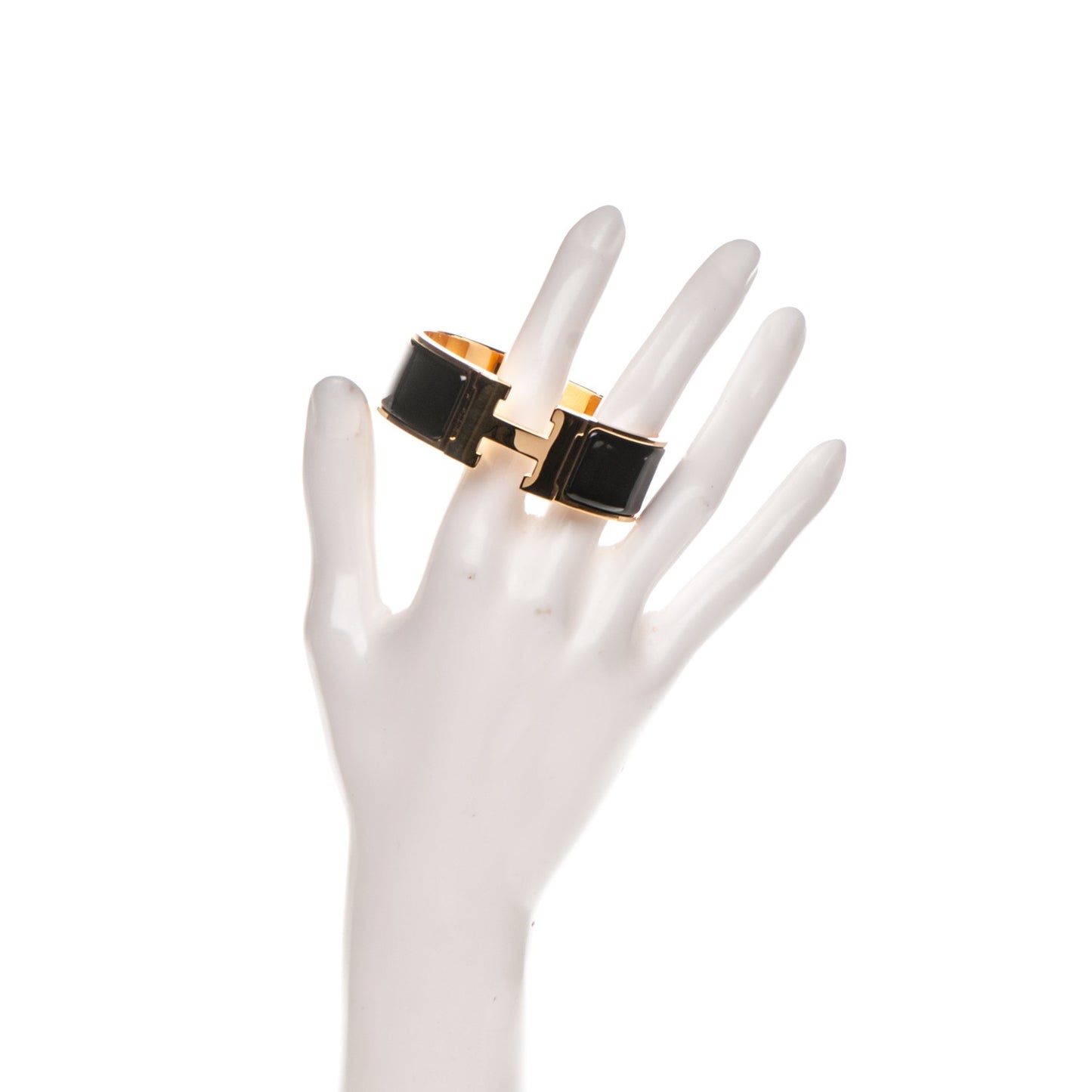 Enamel Wide Clic Clac H Bracelet PM Black