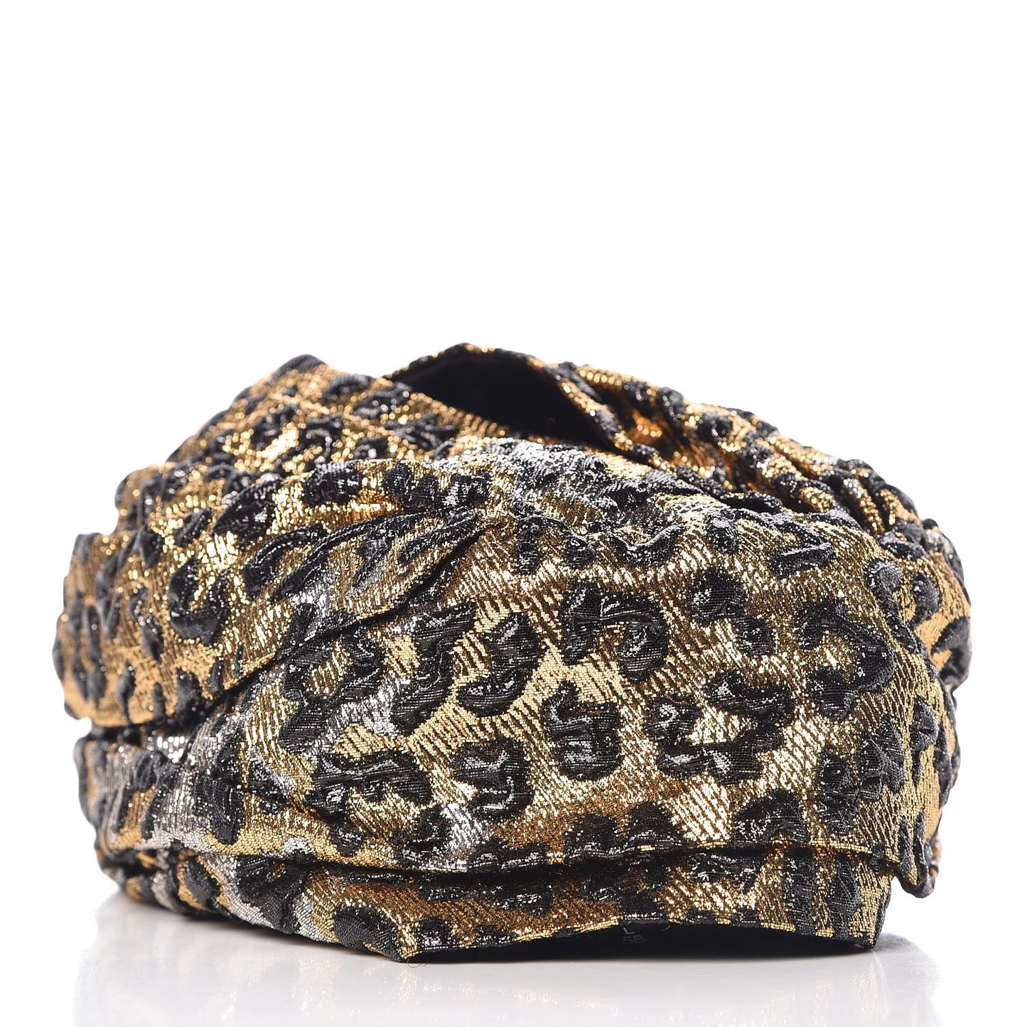 Metallic Leonte Turban L 58 Black Gold