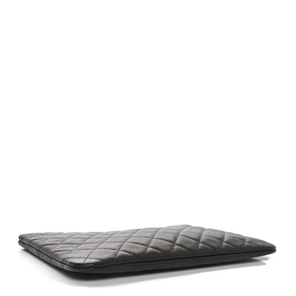 Chanel Caviar Quilted Medium Cosmetic Case Black 4 of 10