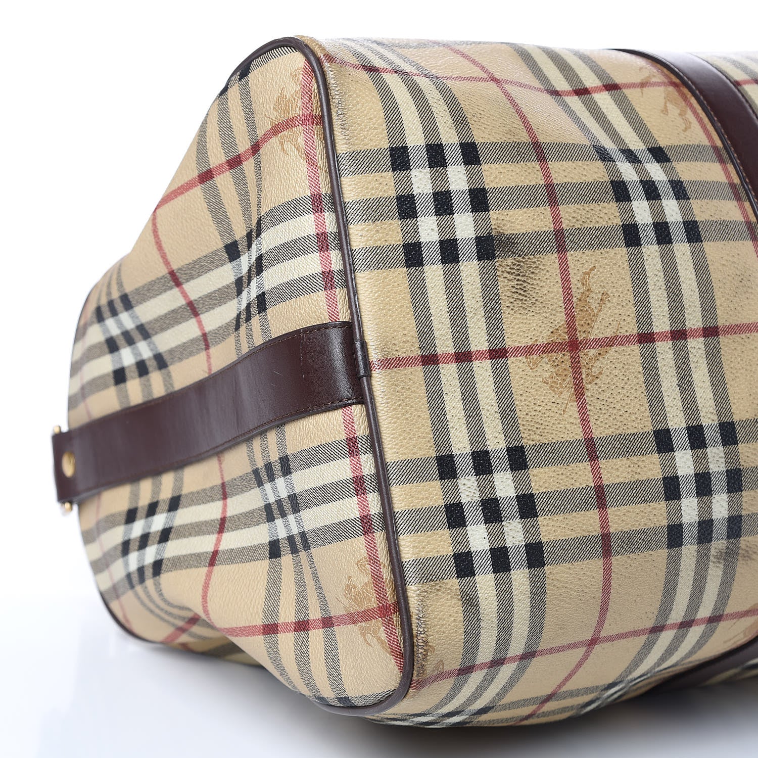 Burberry Haymarket Check Duffle Bag Brown 7 of 17