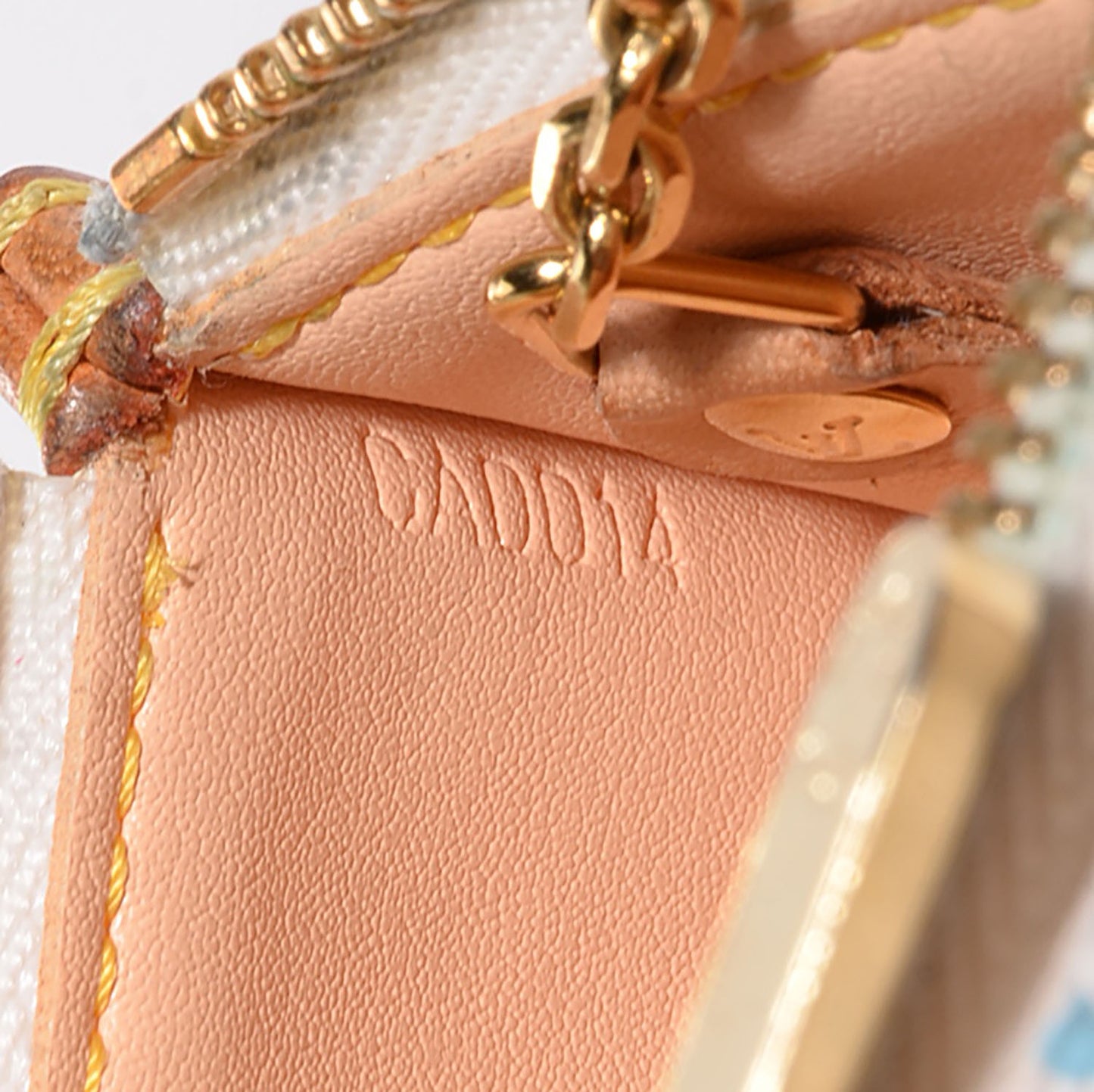 Monogram Multicolor Key Pouch White