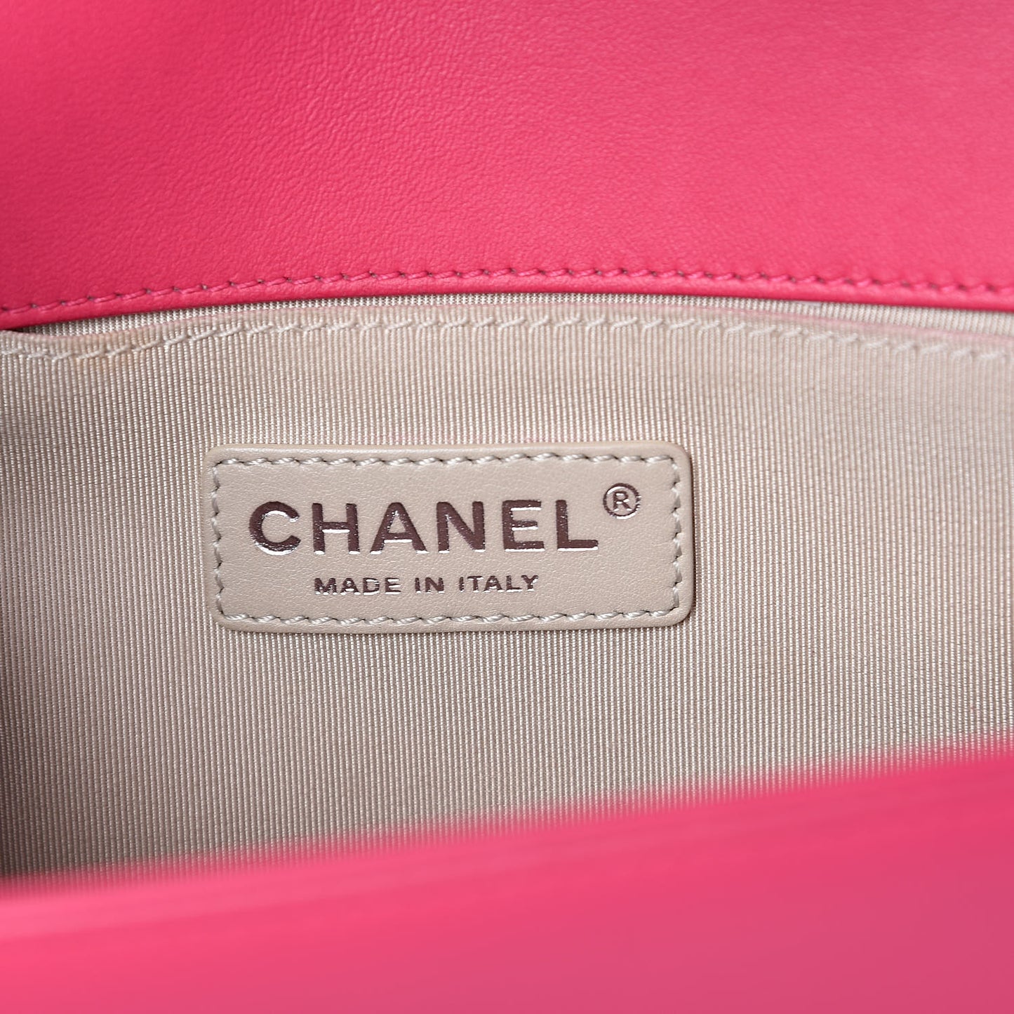 Lambskin Quilted Medium Boy Flap Dark Pink