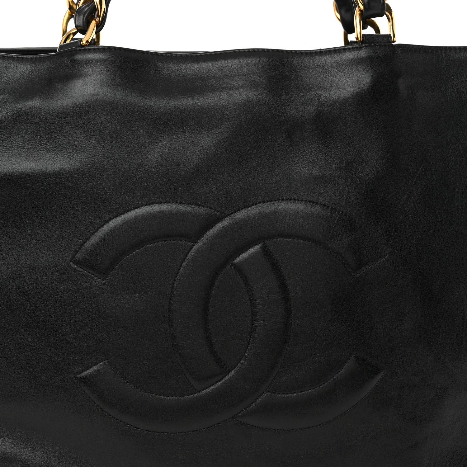 Chanel Lambskin CC Tote Black 9 of 12