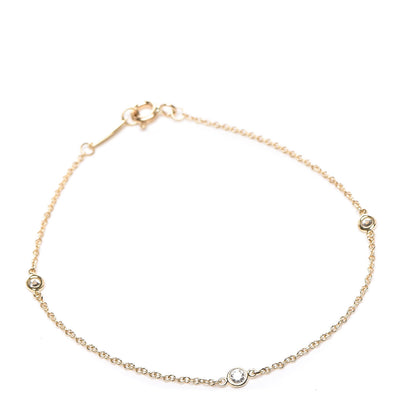 Tiffany 18K Yellow Gold Diamond .15ctw Elsa Peretti Diamonds by the Yard Station Bracelet 1 of 6