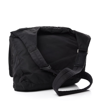 Prada Tessuto Nylon Saffiano Messenger Satchel Black 3 of 11