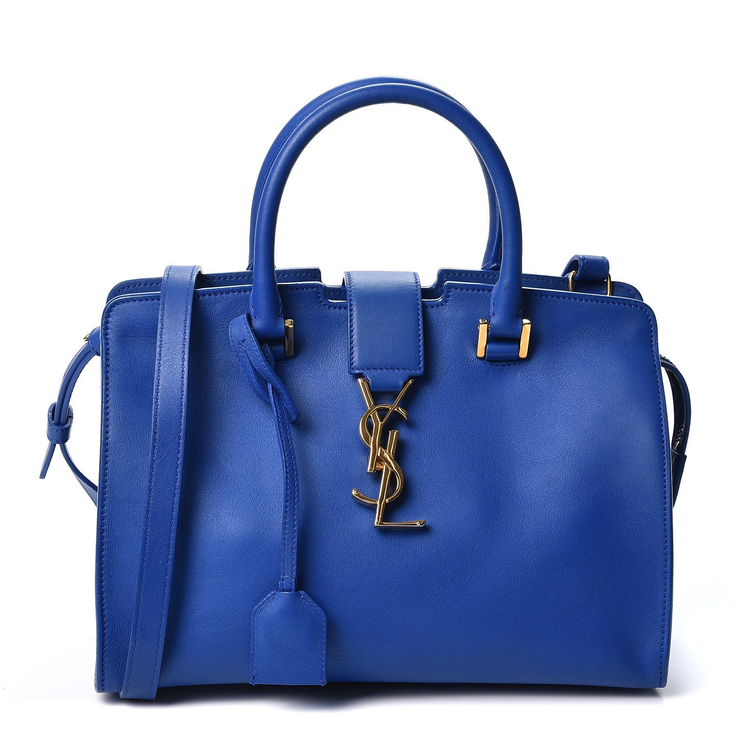 Saint Laurent Calfskin Monogram Baby Cabas Blue Majorelle 1 of 9