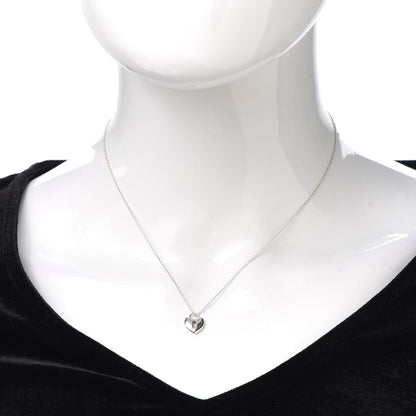 Tiffany Sterling Silver Heart Lock Pendant Necklace 2 of 6