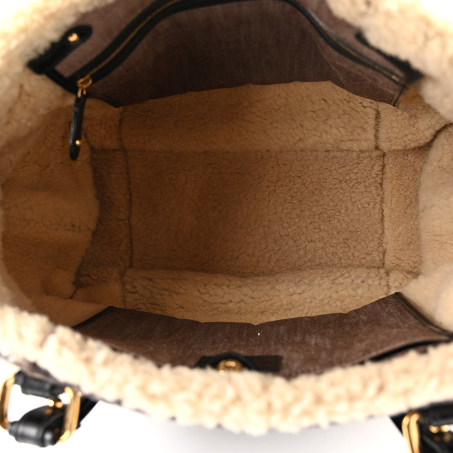 Patent Monogram Shearling Sac Thunder