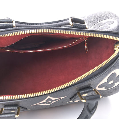Louis Vuitton Empreinte Monogram Giant Speedy Bandouliere 25 Black Beige 5 of 8