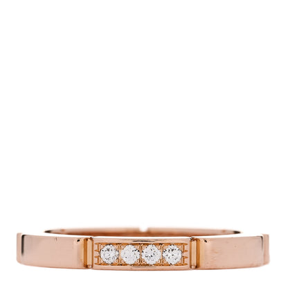 Cartier 18K Pink Gold Diamond Maillon Panthere Wedding Band Ring 51 5.75 1 of 4