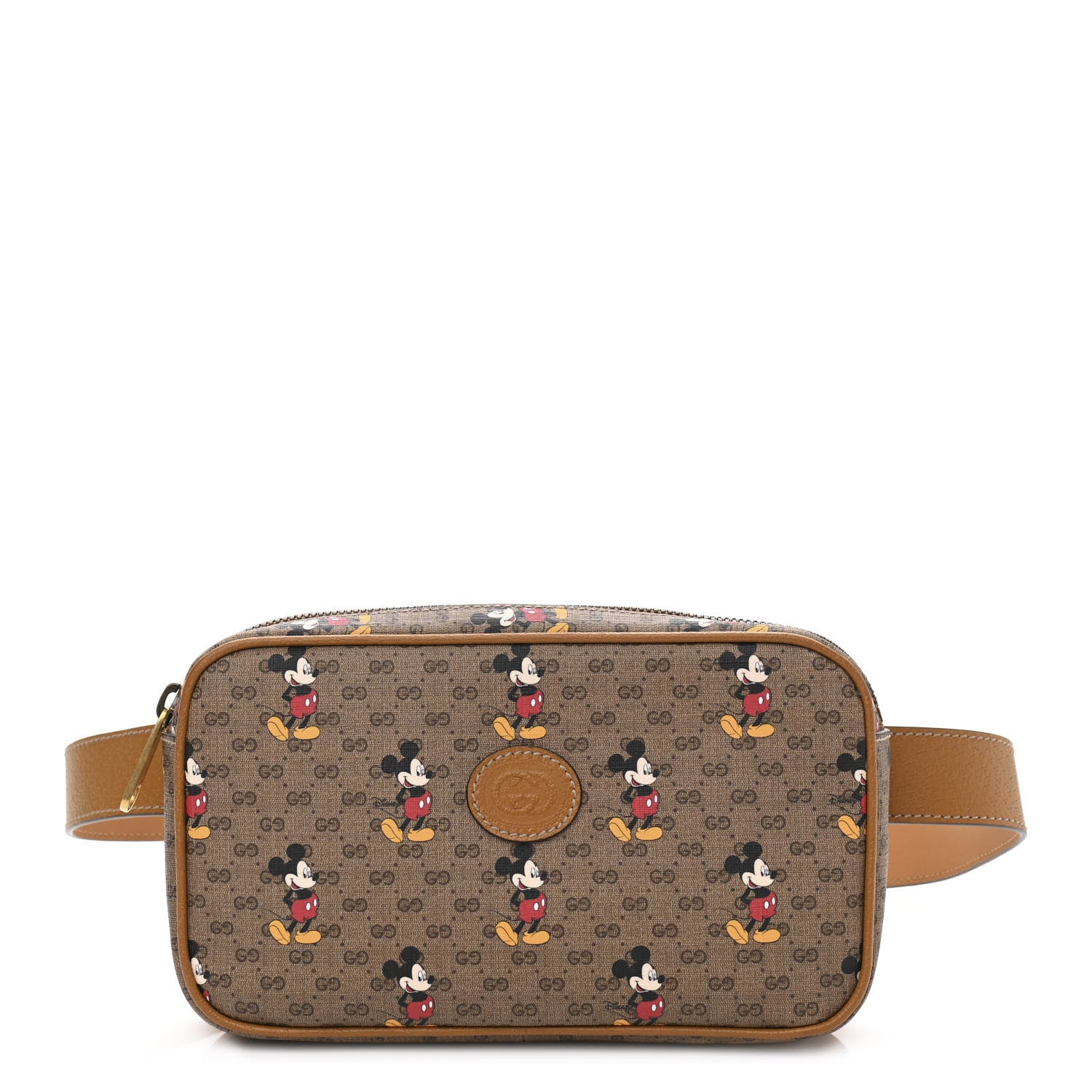 Gucci X DISNEY Mini Vintage GG Supreme Monogram Mickey Mouse Small Belt Bag 95 38 Beige Vintage Sun Oil 1 of 10
