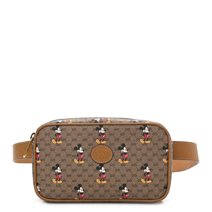 Gucci X DISNEY Mini Vintage GG Supreme Monogram Mickey Mouse Small Belt Bag 95 38 Beige Vintage Sun Oil 1 of 10