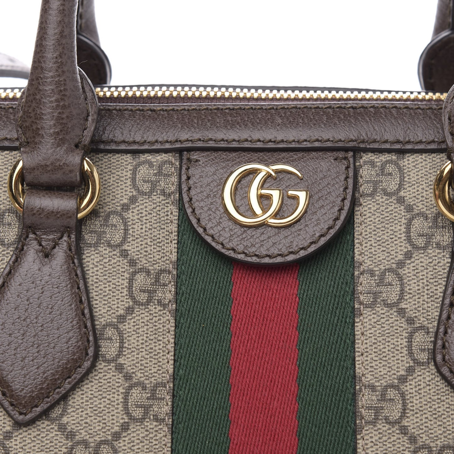 GG Supreme Monogram Web Medium Ophidia Boston Brown