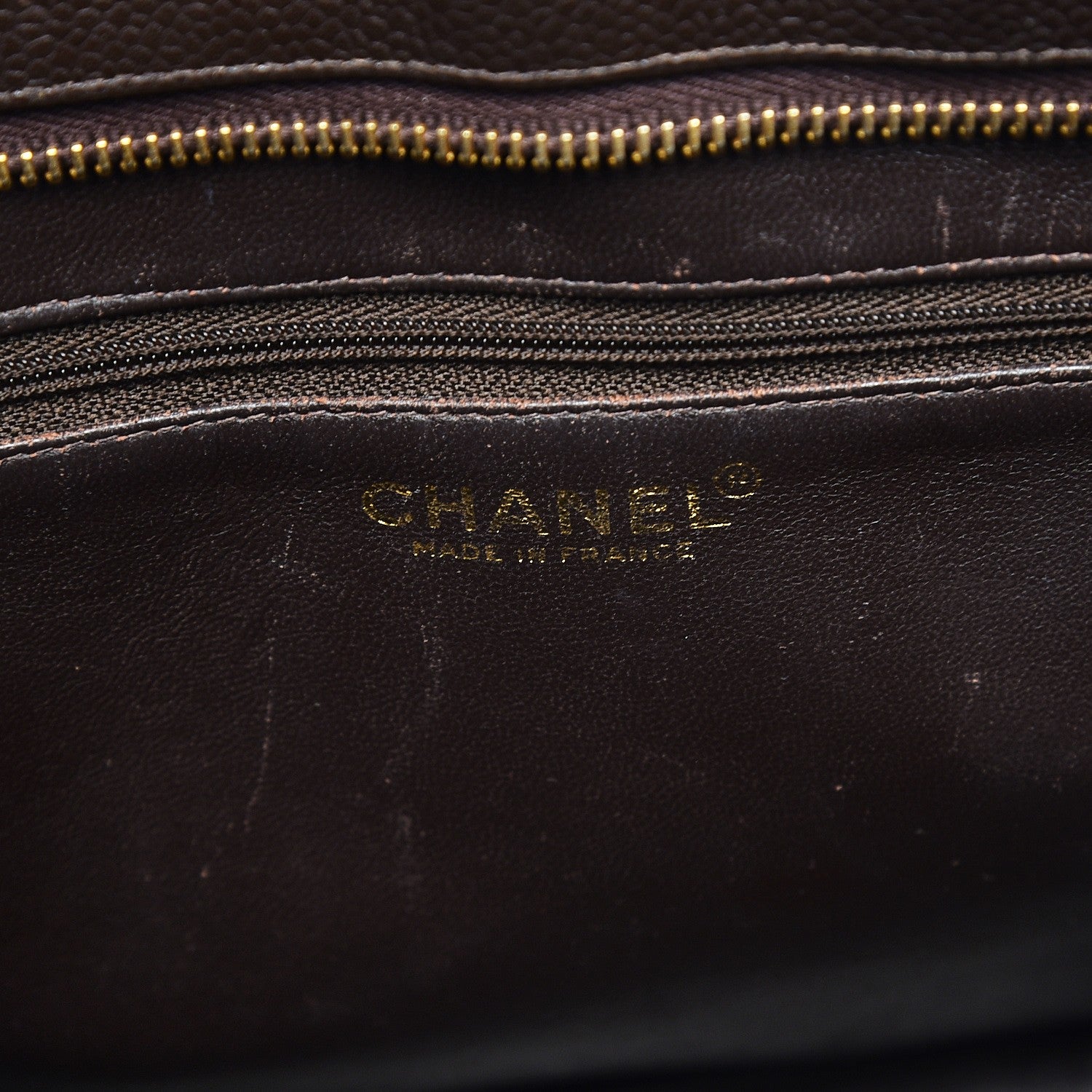 Chanel Caviar Quilted Medallion CC Tote Dark Brown 6 of 10