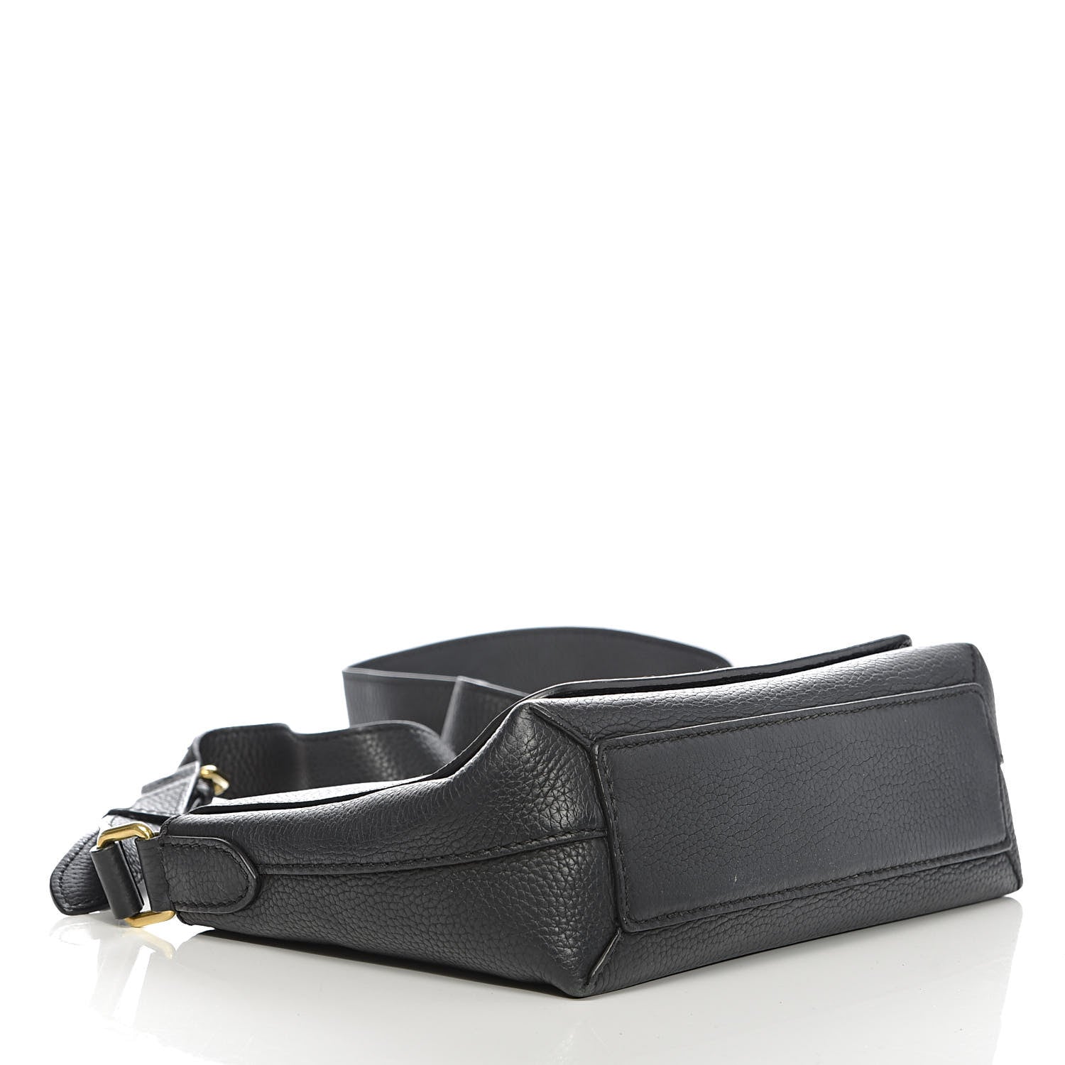Burberry Grainy Calfskin Embossed Small Messenger Black 4 of 12