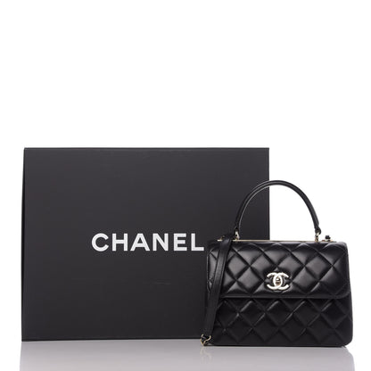 Chanel Lambskin Quilted Small Trendy CC Dual Handle Flap Bag Black 11 of 12
