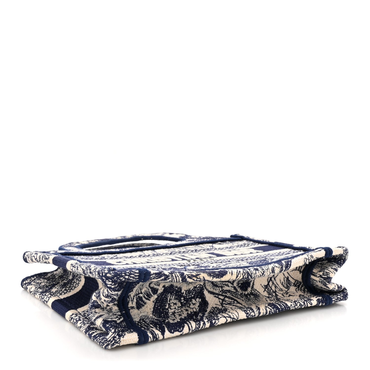 Christian Dior Canvas Embroidered Mini Toile De Jouy Book Tote Blue 4 of 10