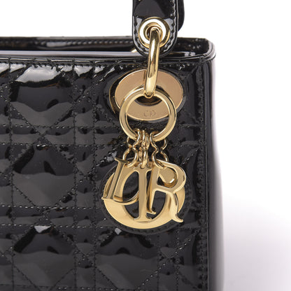 Christian Dior Patent Cannage Mini Lady Dior Black 9 of 10