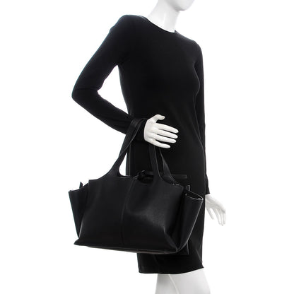 Celine Baby Grained Calfskin Medium Tri-Fold Bag Black 2 of 9
