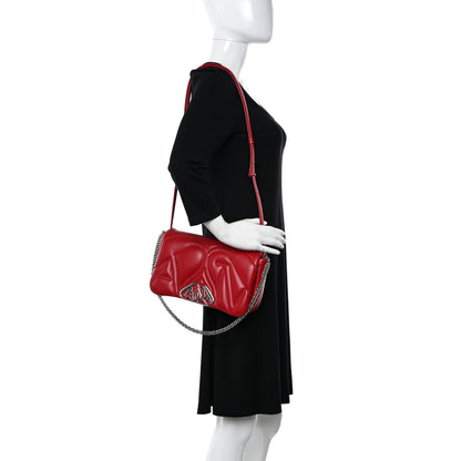 Alexander McQueen Lambskin Quilted Small The Seal Chain Shoulder Bag Blood Red 2 of 10