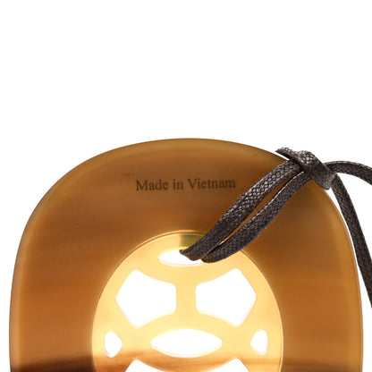 Hermes Buffalo Horn Lacquer Lift Necklace PM Pannacotta 4 of 6