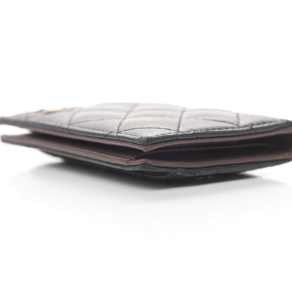 Chanel Lambskin Quilted Card Holder Wallet Black 11 of 12