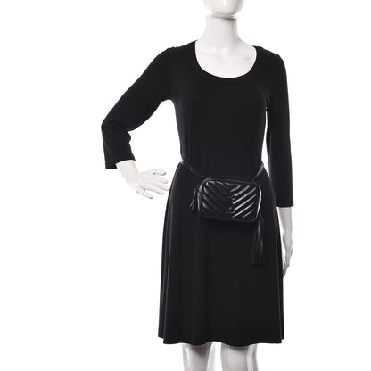 Saint Laurent Calfskin Matelasse Monogram Lou Belt Bag Black 3 of 10