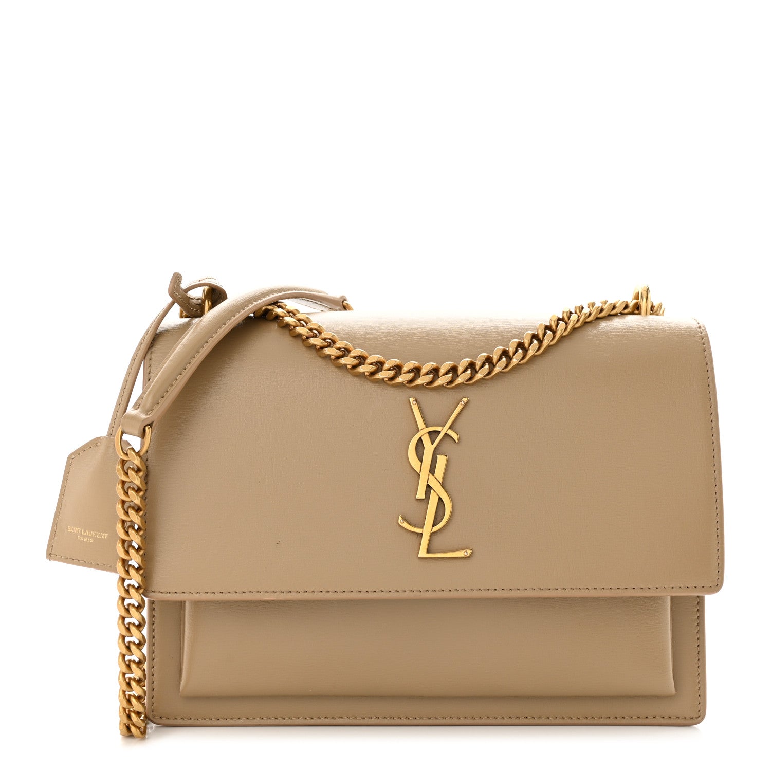 Saint Laurent Calfskin Medium Monogram Sunset Dark Latte 1 of 14