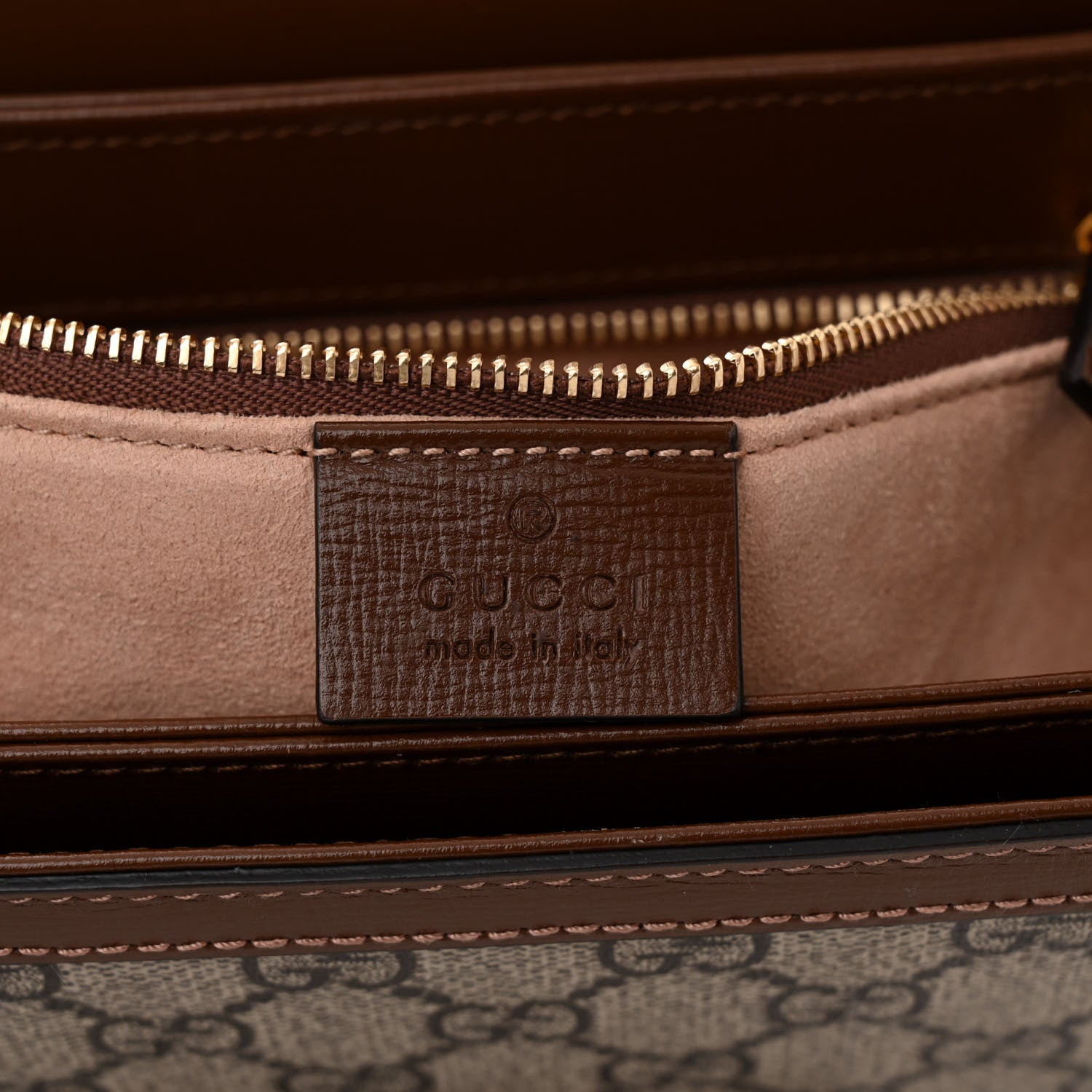 Gucci GG Supreme Monogram Horsebit 1955 Shoulder Bag Beige Brown Sugar 6 of 10