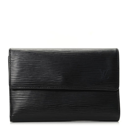 Louis Vuitton Epi Porte Tresor Etui Papiers Wallet Black 1 of 6
