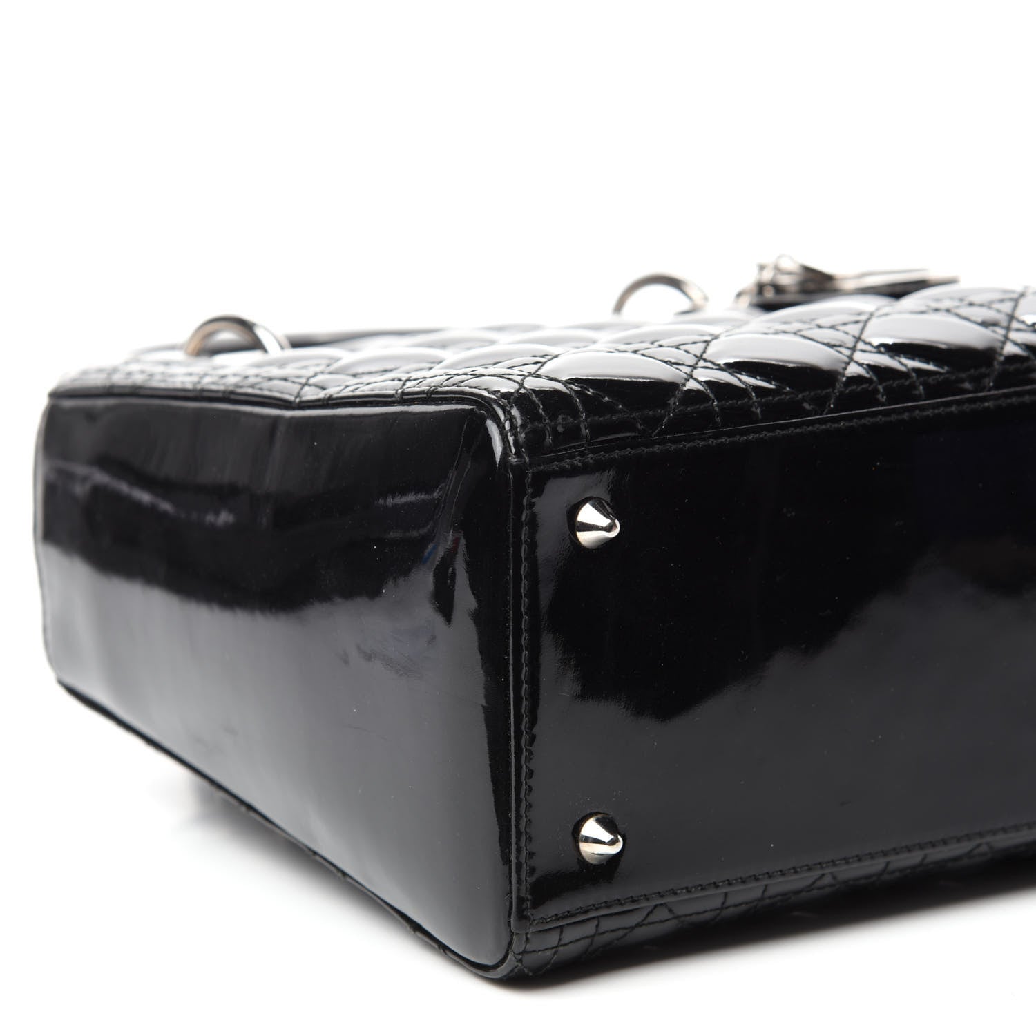 Christian Dior Patent Cannage Medium Lady Dior Black 6 of 10