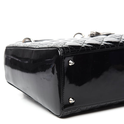 Christian Dior Patent Cannage Medium Lady Dior Black 6 of 10