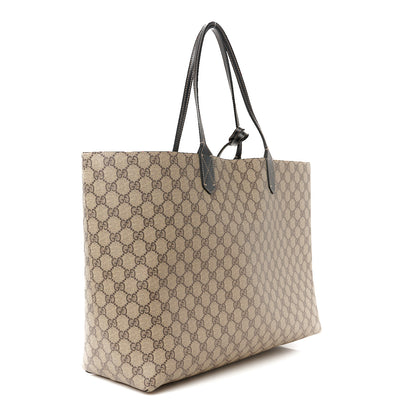 Gucci Calfskin GG Supreme Monogram Medium Reversible Tote Black 4 of 13