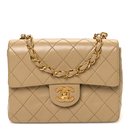 Chanel Lambskin Quilted Mini Square Flap Beige 1 of 13