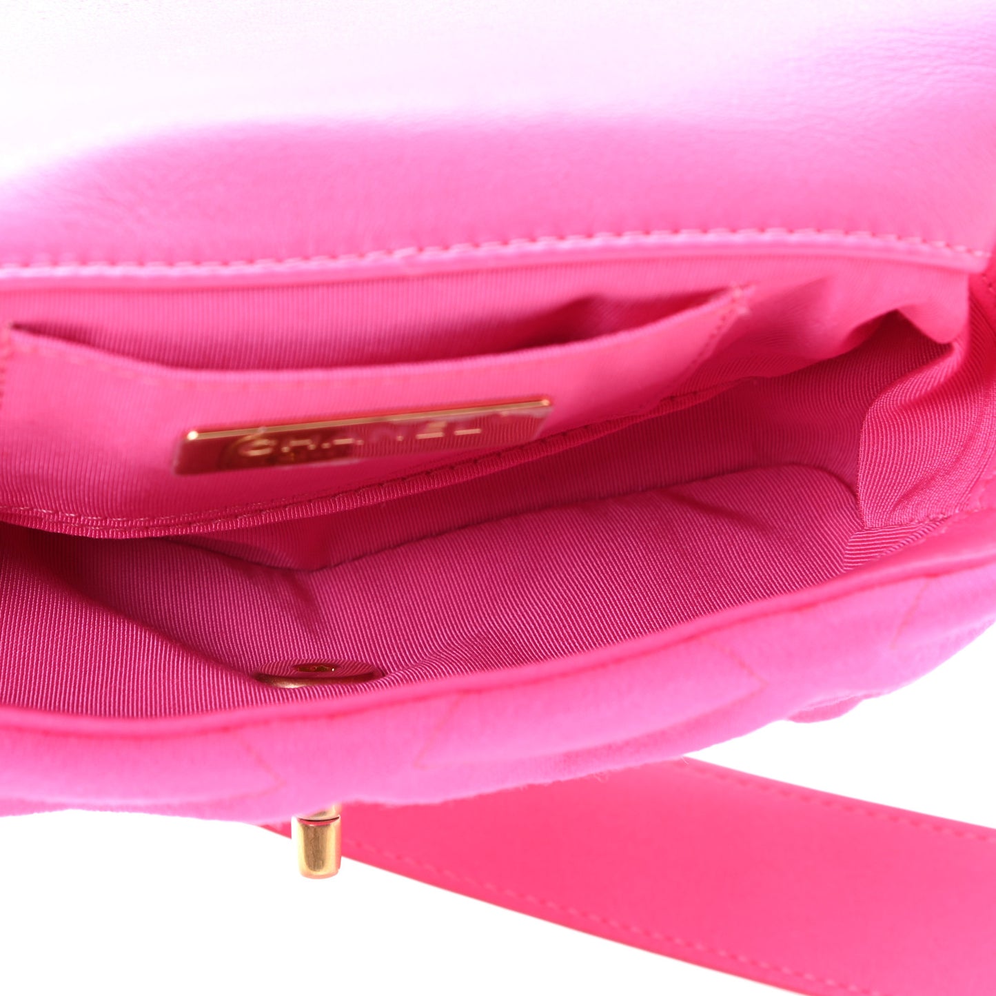Jersey Quilted Chanel 19 Waist Bag Pink