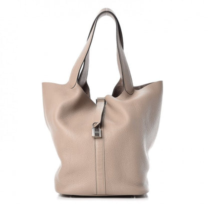Hermes Taurillon Clemence Picotin Lock TGM Gris Tourterelle 1 of 8