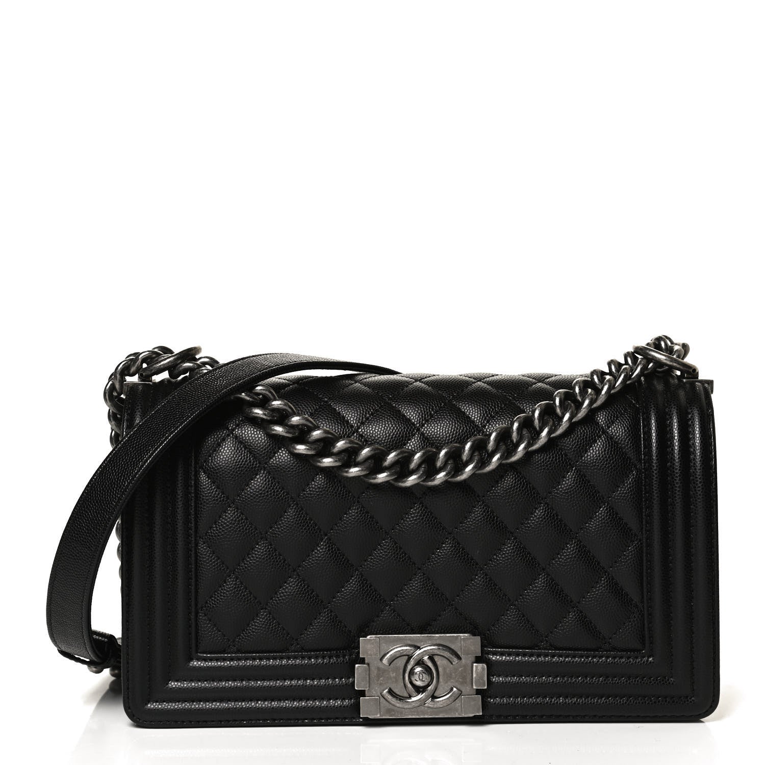 Chanel Caviar Quilted Medium Boy Flap Black 1 of 10